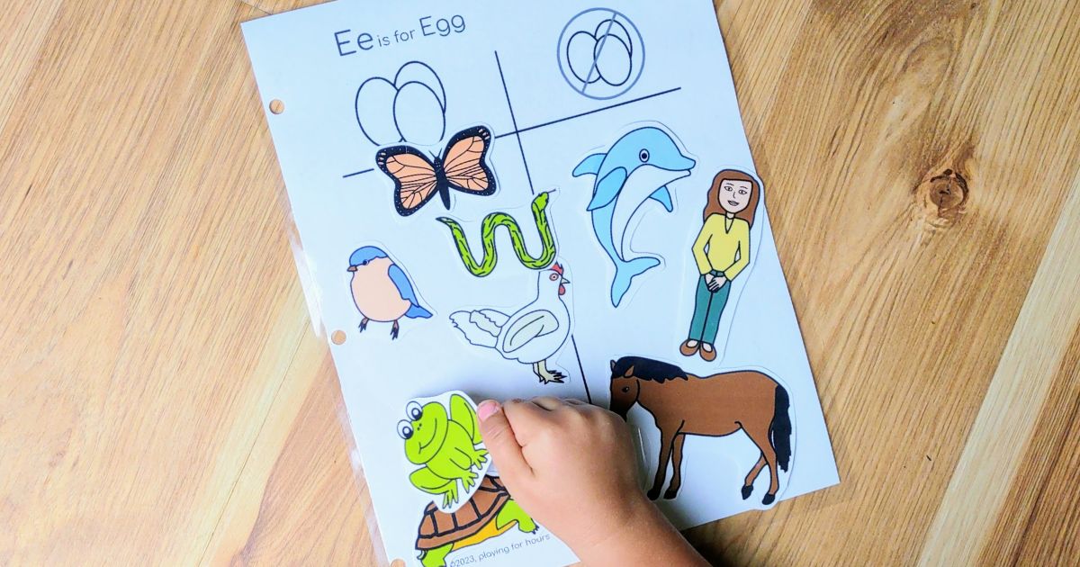 How to teach your 3-5 year old about animals who lay eggs.