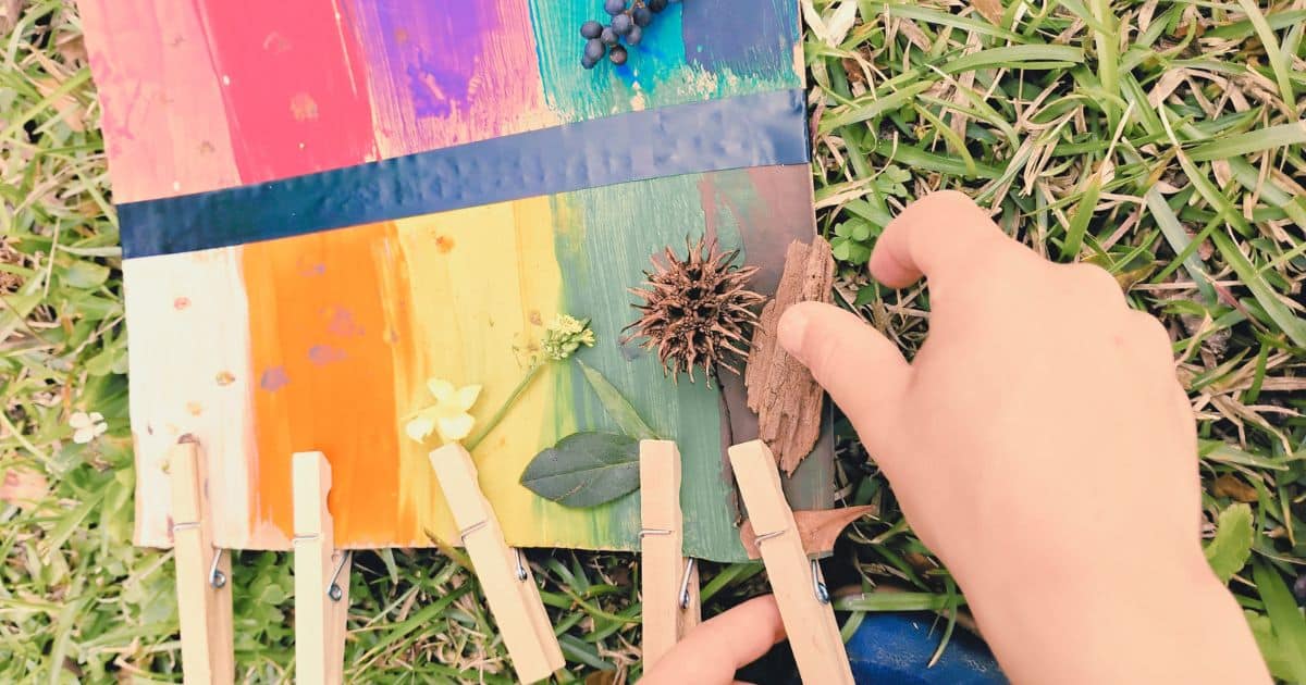 Rainbow Scavenger Hunt Activity for Kids to Discover Nature